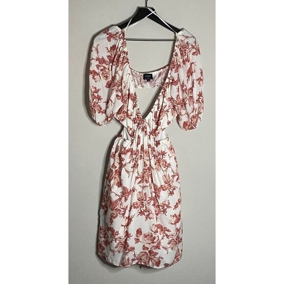 Bardot Eden Floral Puff Sleeve Mini Dress Size 12 - Picture 5 of 15